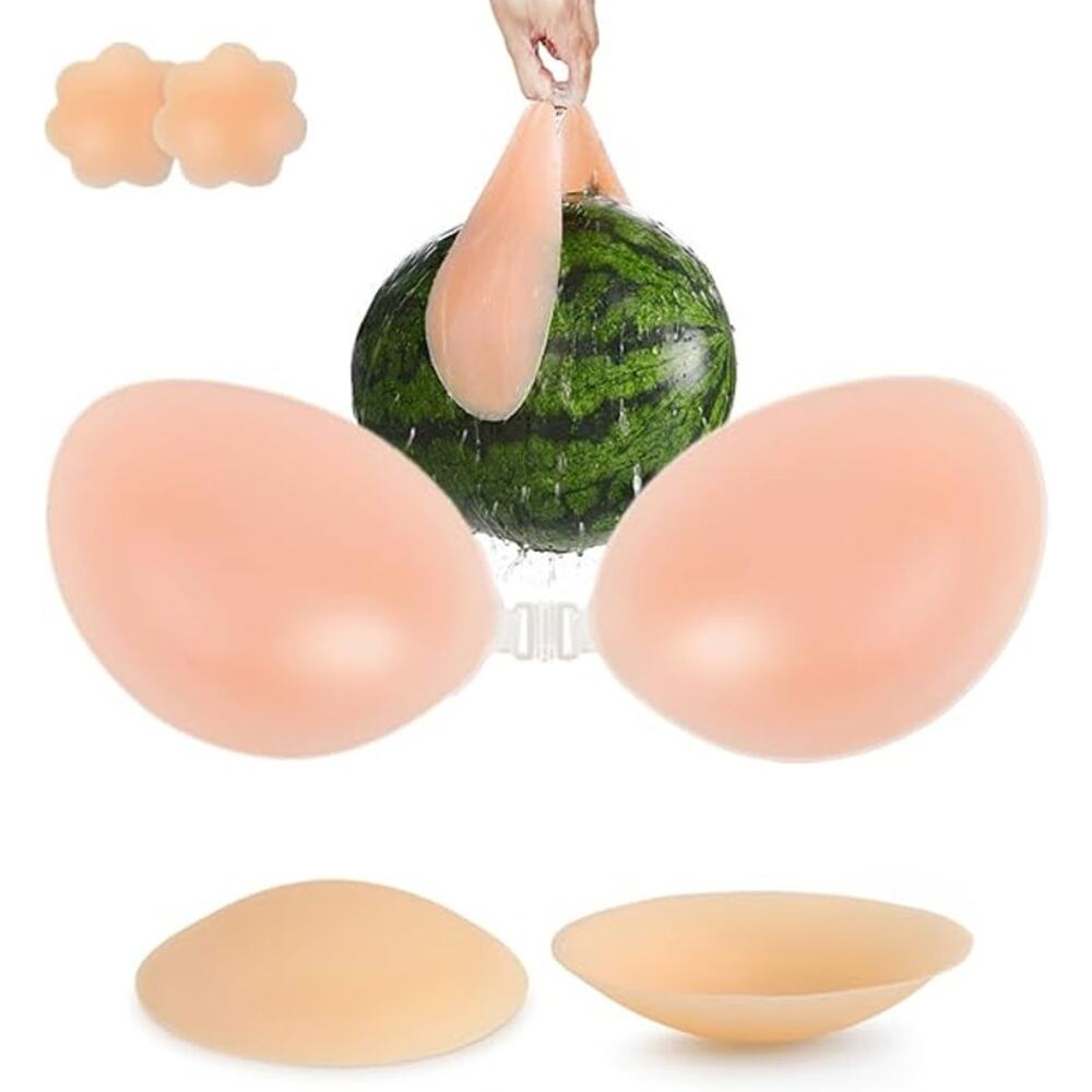 Invisible Bra Womens Size D Reusable Silicone Push Up Invisible Adhesive Bra